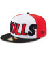 Men's White, Black Chicago Bulls Back Half 9FIFTY Fitted Hat