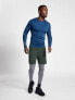 Hummel polyester mesh mid length training short in dark green