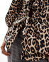 ONLY bow detail top in animal print