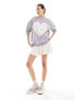 Miss Selfridge self love club heart sweat with bows in grey