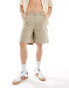 Jack & Jones loose carpenter short in off white