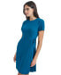 Women's Jewel-Neck Scuba-Crepe A-Line Dress