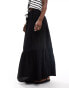 Vero Moda boho maxi skirt in black