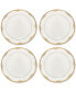 British Colonial Bamboo Dinner Plates, Set of 4