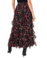 Women's Ruffled Floral-Print Maxi Skirt