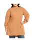 Plus Size Neck Tie Tunic Top