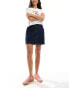 Selected Femme denim mini skirt in dark blue