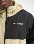 adidas Terrex rain ready jacket in beige