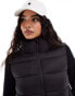 Stradivarius knitted sleeve padded jacket in black