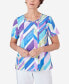 Petite Double Strap Broken Chevron Tee