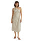 Women's Aura One Shoulder Flax Linen Midi Dress