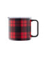 Stackable Plaid Insulated Coffee Mugs, Set of 2