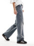 COLLUSION x005 low rise straight leg jeans in mid wash