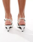 Mango buckle heel shoes in white