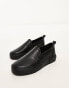 Yours slip on trainers in black