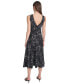 Women's Printed Double V-Neck Dress