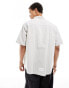 Aape By A Bathing Ape short sleeve stripe shirt in beige