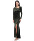 Women's Velvet Ruched Gown