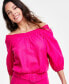 Women's Smocked Off-The-Shoulder Blouse, Created for Macy's