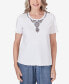 Women's Bayou Ribbed Beaded Yoke Top