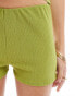 Miss Selfridge texture shorts in lime