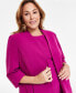 Plus Size 3/4-Sleeve Open-Front Jacket