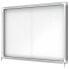 NOBO Premium Plus 8xA4 Sheets Magnetic White Surface Interior Display Case With Sliding Door refurbished