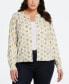 Plus Size Super Soft Floral Print Cardigan Sweater