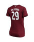 Women's Nathan MacKinnon Burgundy Colorado Avalanche Plus Size Name and Number V-Neck T-shirt