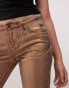 Weekday Fern metallic coated trousers in bronze