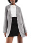 Pieces Tall oversized longline blazer in grey