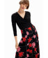 Women's Floral wrap midi dress