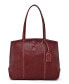 Women's Genuine Leather Dancing Bamboo Tote Bag