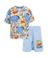 Toddler Boys Mickey Mouse Winnie The Pooh Donald Duck Pluto Piglet Tigger Graphic T-Shirt and Shorts Set Toddler to Big Kid