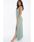 Women's Sequin High Neck Evening Dress