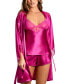 Women's 2-Pc. Ayanna Satin & Lace Short Pajamas Set