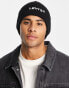 Levi's woodmark beanie with modern vintage logo in black