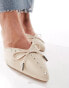 RAID Wide Fit Mimi kitten heel mules in beige