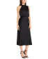 Women's High-Neck Asymmetric-Shoulder Dress