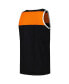 Men's Black and Orange Cincinnati Bengals Heritage Colorblock Tank Top