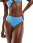 Free Society crinkle high waist bikini bottom in sky blue