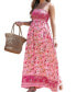 Women's Floral Print A-Line Maxi Beach Dress