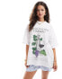 ASOS DESIGN boyfriend fit t-shirt with vineyard drink italy graphic in white