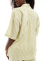 Billabong beach side cotton beach shirt co-ord in yellow