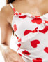 Boux Avenue heart print cami nighwear set in ivory