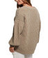 Women's Aki Chenille Cable-Knit Long-Sleeve Sweater