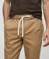 Men's Drawstring Detail Slim-Fit Pants