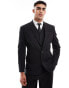 ASOS DESIGN slim linen mix suit jacket in black