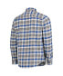 Men's Blue, Gray St. Louis Blues Ease Plaid Button-Up Long Sleeve Shirt