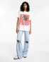 ASOS DESIGN oversized t-shirt with ibiza graphic in white